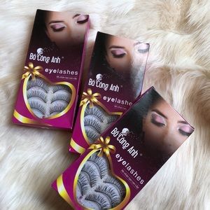 30 pairs of synthetic eyelashes /10 pairs per box